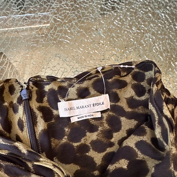 ISABEL MARANT ÉTOILE COLEEN GATHERED LEOPARD PRINT SKIRT. NEW - Picture 5 of 11